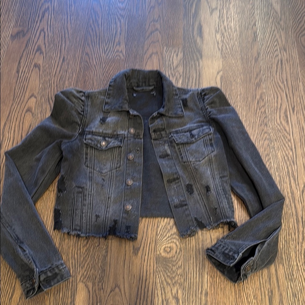 Washed Black Denim Jacket sz small